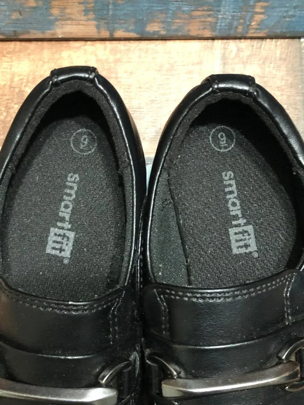 SmartFit Penny Loafers Black Dress Shoes Boys Toddlers Size 9